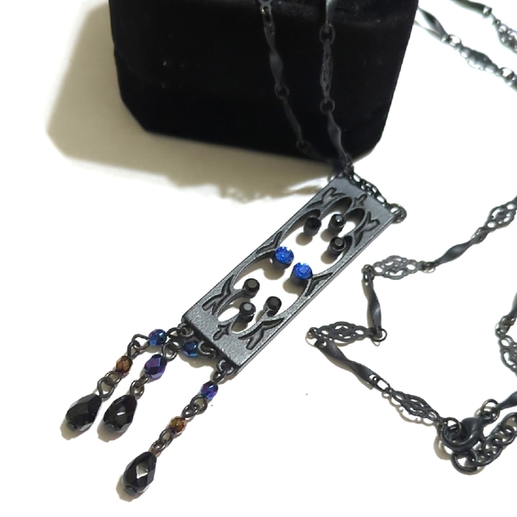 Givenchy Black Tassel Pendant Necklace - Picture 1 of 4